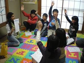 外国人レッスン中学生